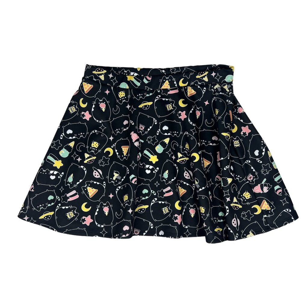 Pusheen Galactic Snacks Kawaii Skater Skirt Women's Sz 1 XL Halloween Party